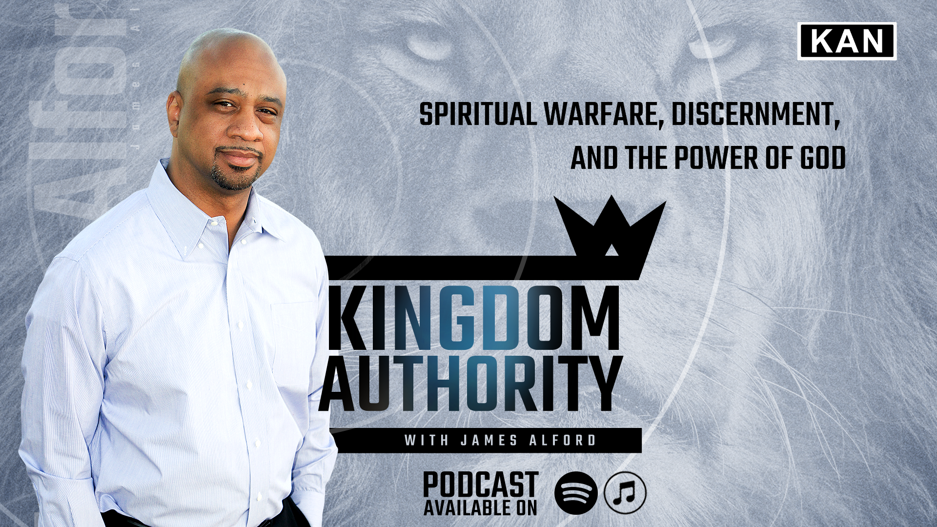 Kingdom Authority podcast cover art featuring host James Alford